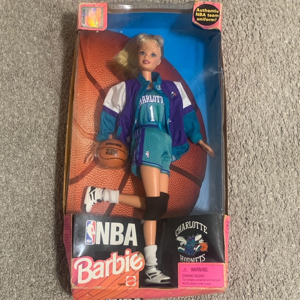 Barbie in Teal and Purple Charlotte Hornets Outfit